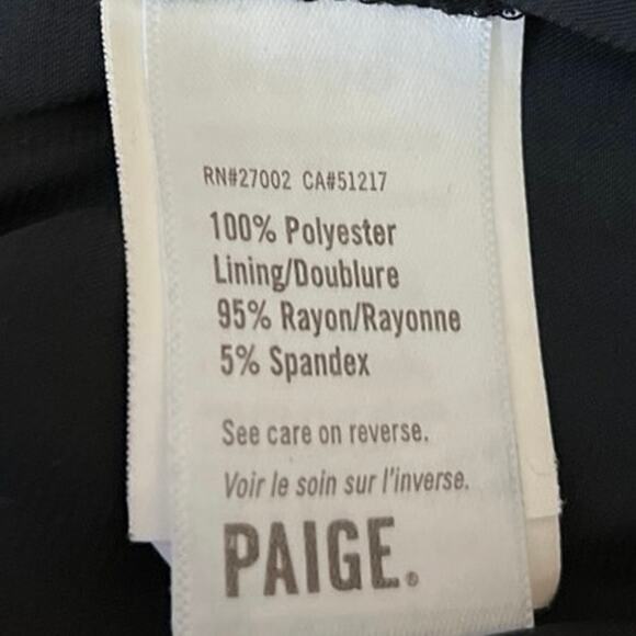 Paige Dijon Women's Black Short Futter Sleeve V Neck Wrap Bodysuit Blouse Top L - Picture 4 of 4